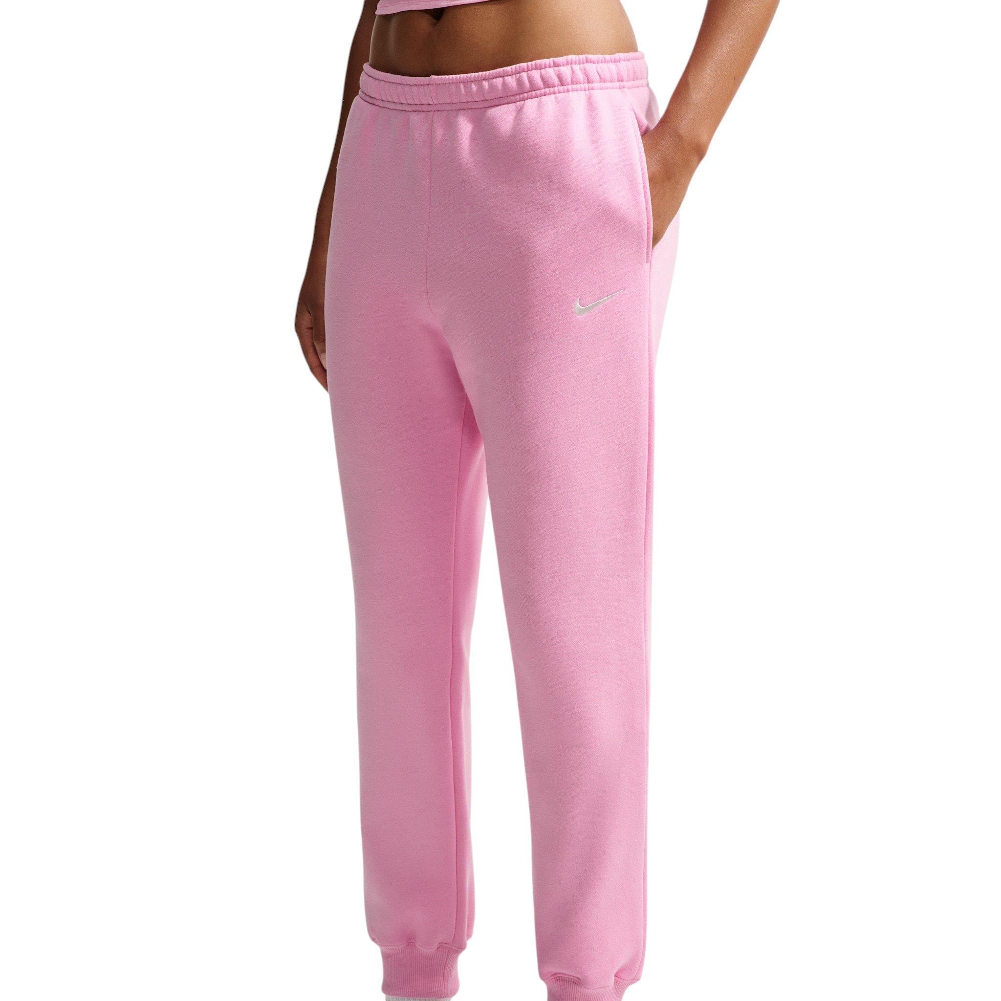 Nike Women's Studio Fleece Med-Weight Mid-Rise Joggers - Pink - PINK